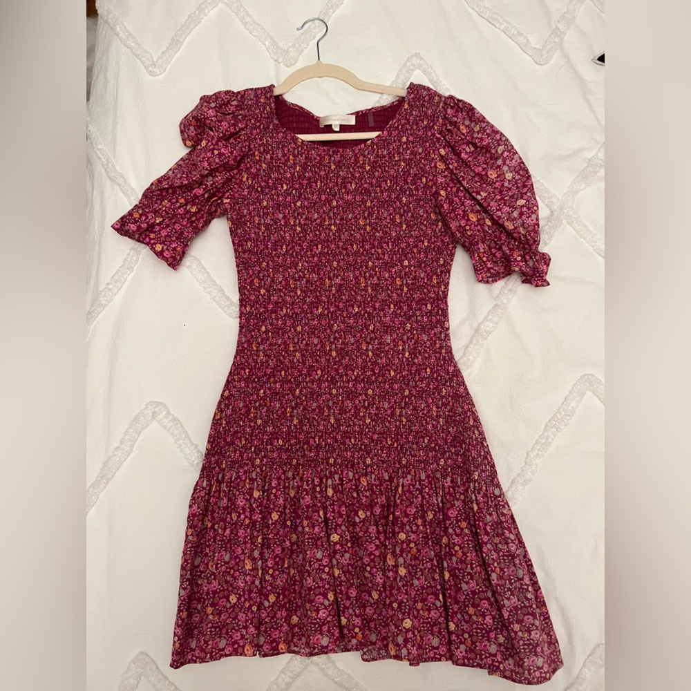 Love shack fancy pink mini dress
